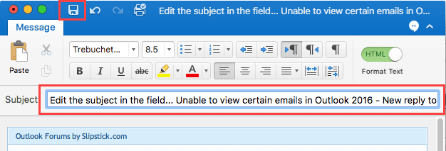 Outlook For Mac Subject Line Restrictions